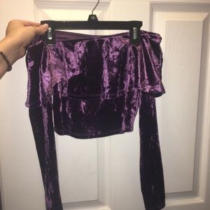 velvet crop top